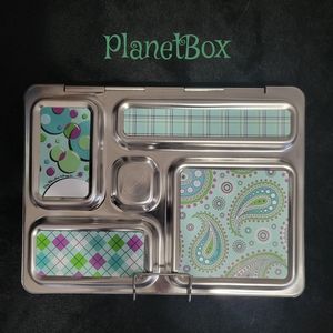 PlanetBox Bento Lunch Box with Insulated Blue Bag